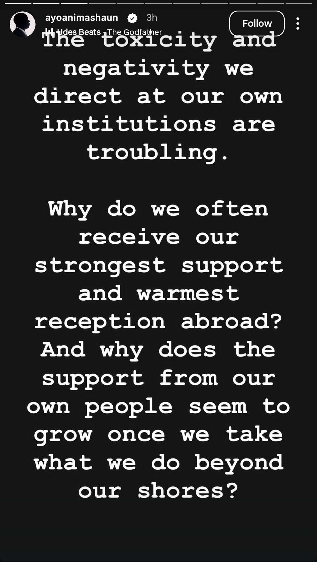 Headies founder Ayo Animashaun criticises Nigerian artistes who submit entries for international awards but neglect The Headies