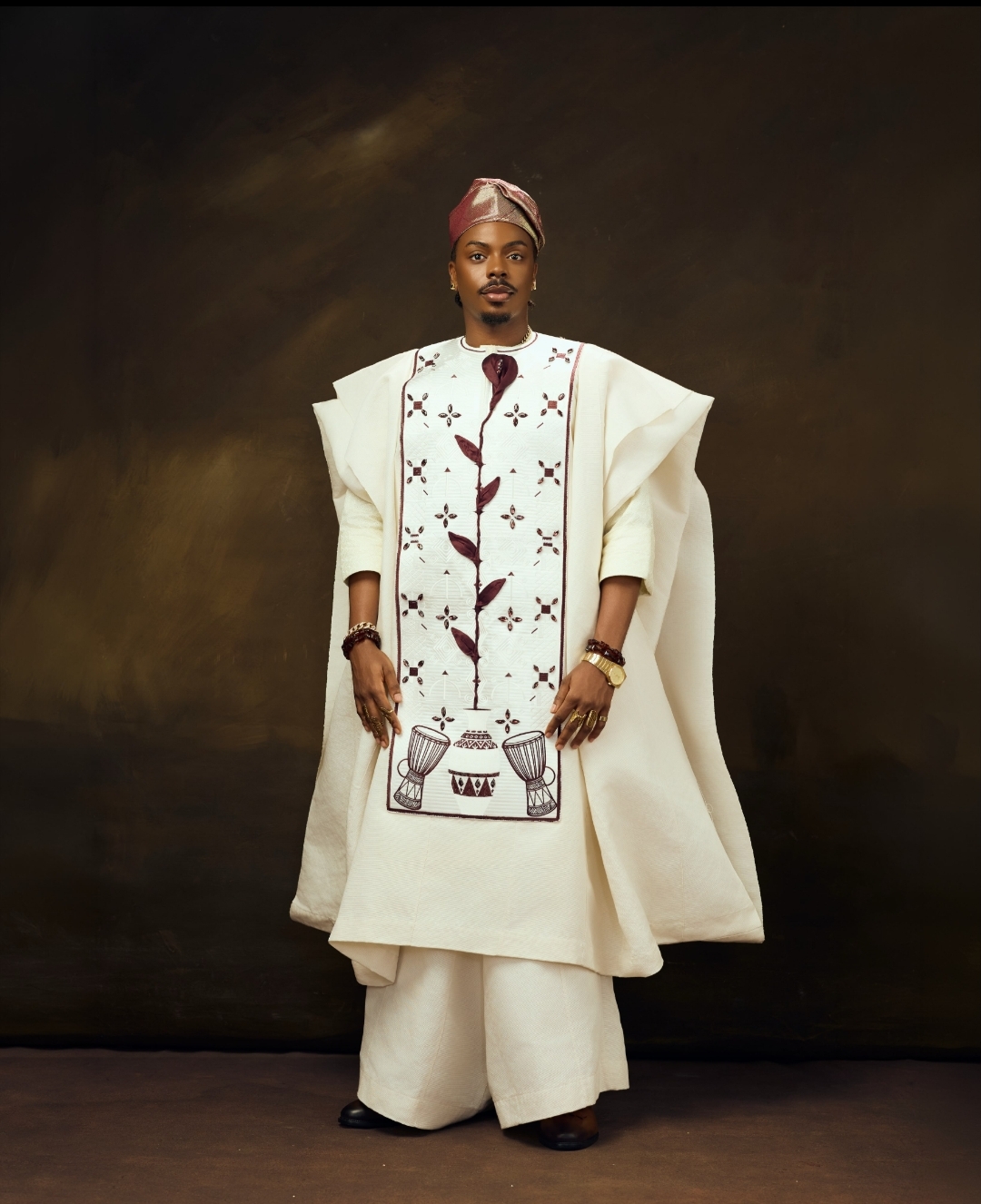 Photos of Nigerian celebrities at singer Zlatan and Davita’s wedding.
