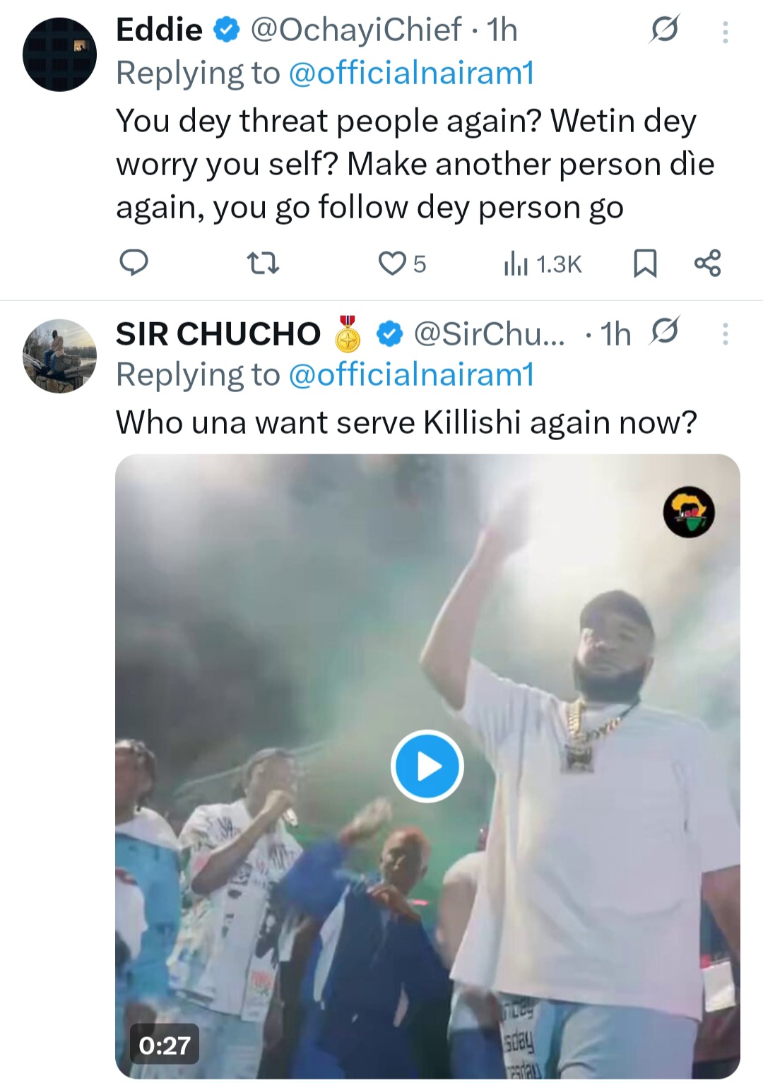 "Everybody is a gangster until somebody di�s" Naira Marley writes