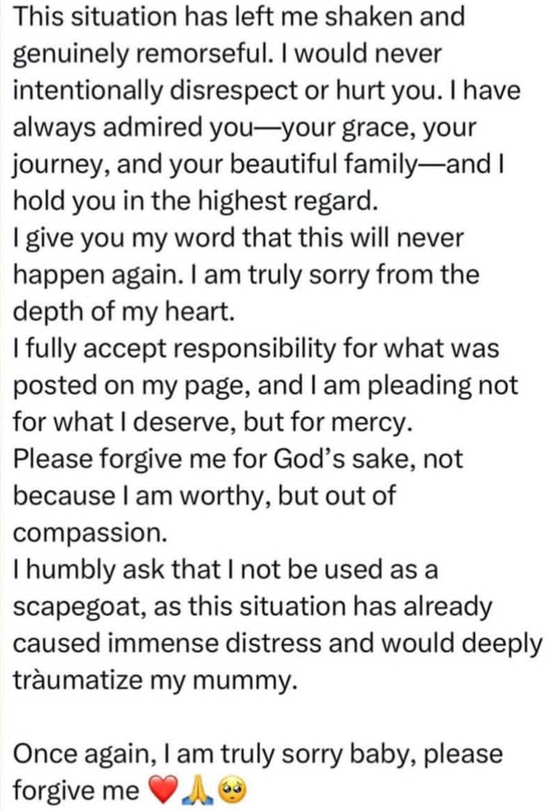 X user responds after influencer Priscilla Ojo threatened to sue her for comment on postpartum she falsely attributed to her