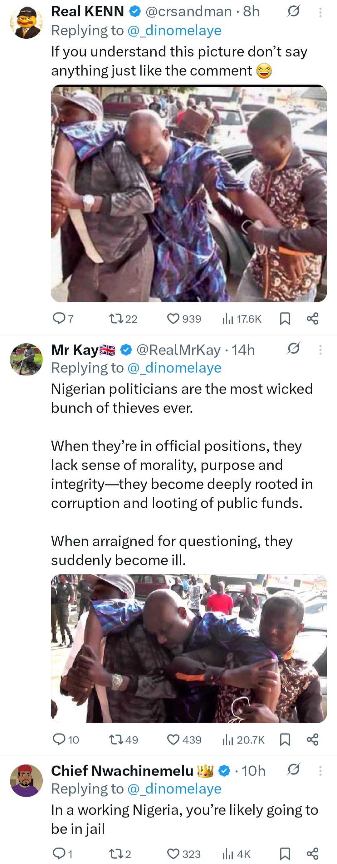 Senator Dino Melaye gets dragged as he shows off the beauty of another nation while stating that wicked Nigerian leaders should be jailed for the condition of Nigeria