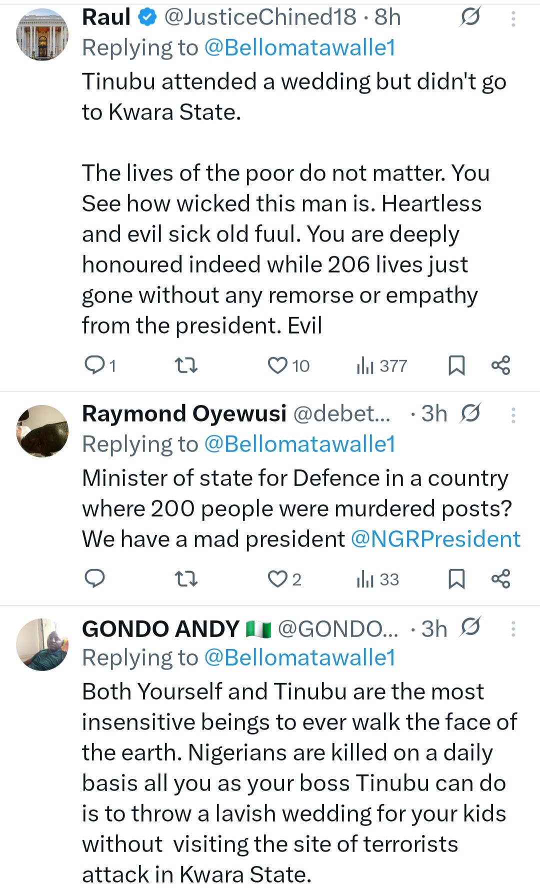 Two presidents, scores of dignitaries in attendance as Defence Minister Matawalle