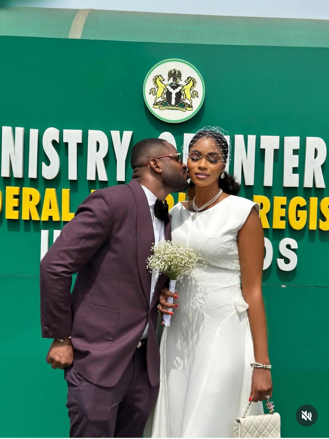 Former BBNaija star Cross Okonkwo and wife Chinonso wed in court (photos/video)