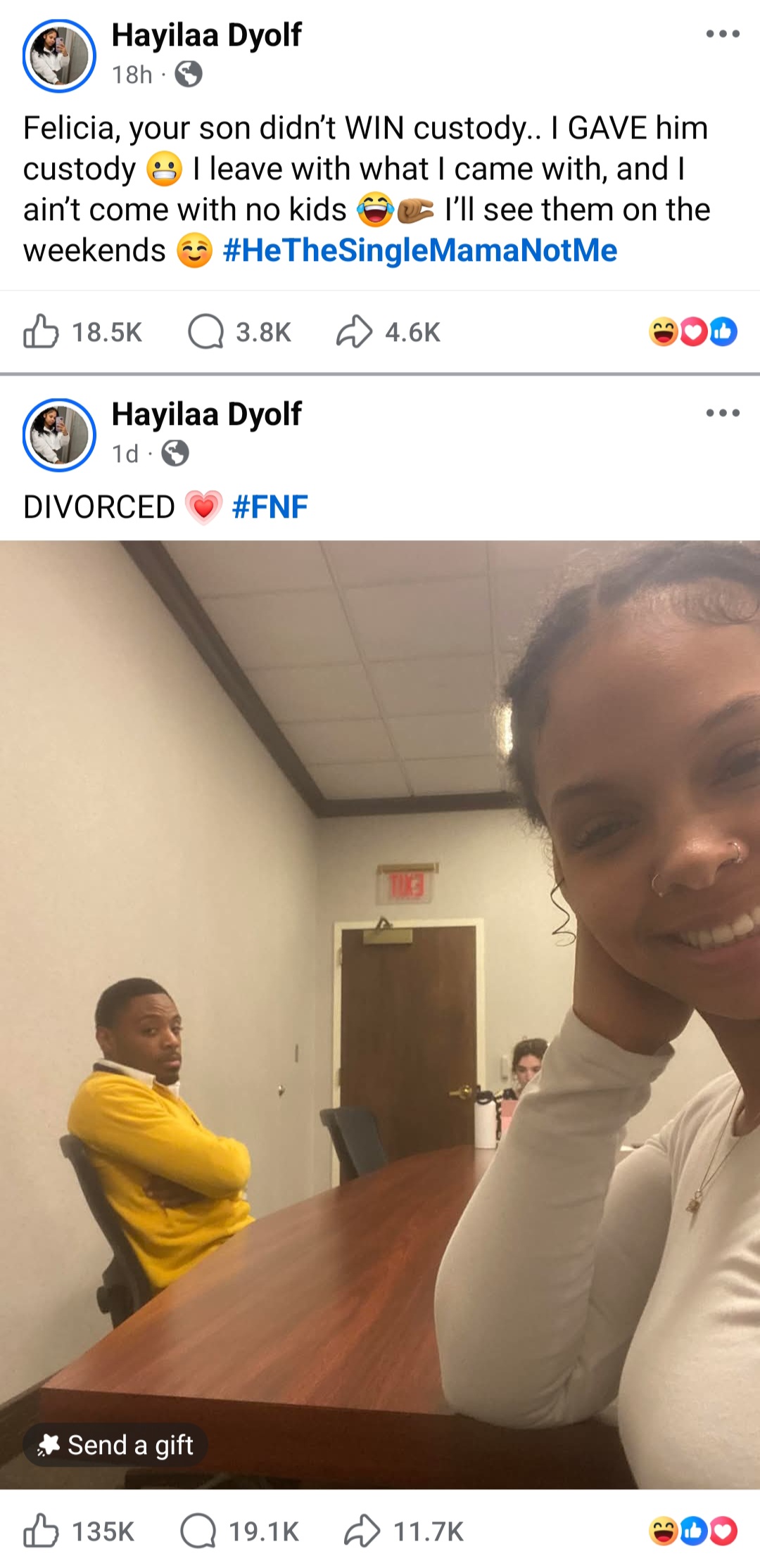 Woman goes viral over her post-divorce antics