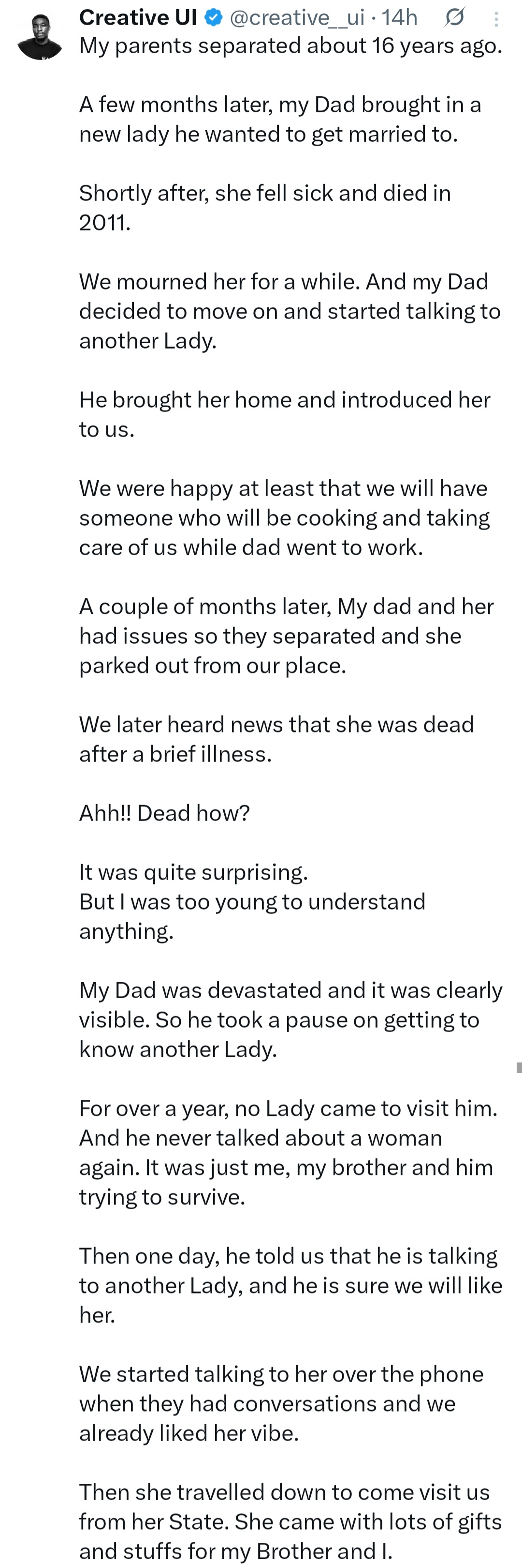 An emotional moment as the designer shares his family's tragic experiences.