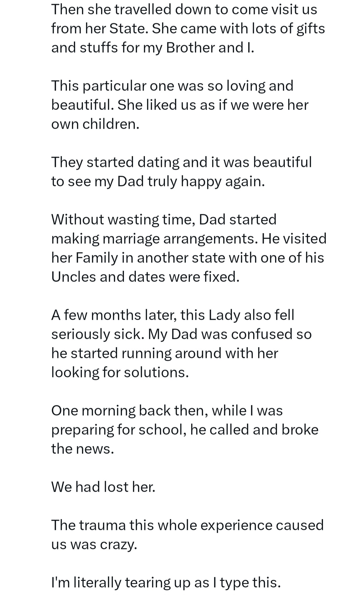 A poignant reflection on love and loss from the designer's perspective.