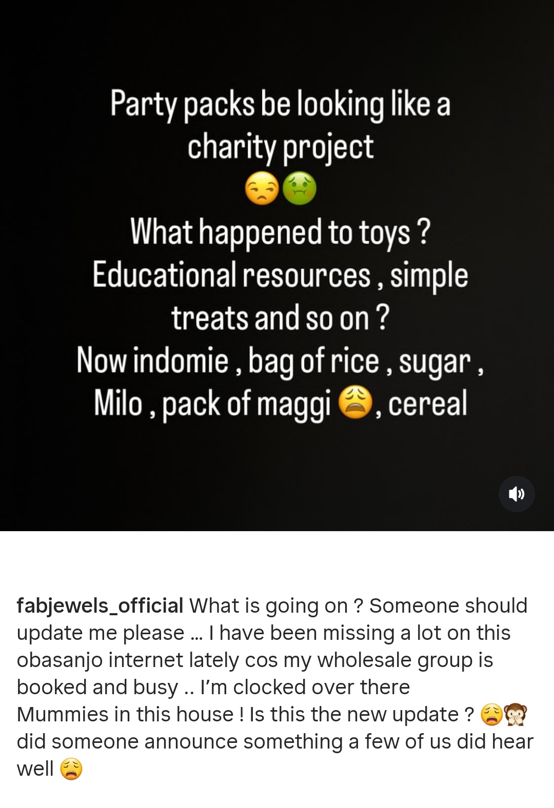 Businesswoman Grace Makun questions parents over items they now include in children's party packs