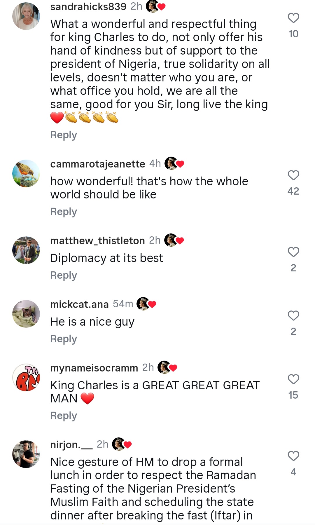 King Charles hailed for offering his hand to support President Tinubu as they walked (video)