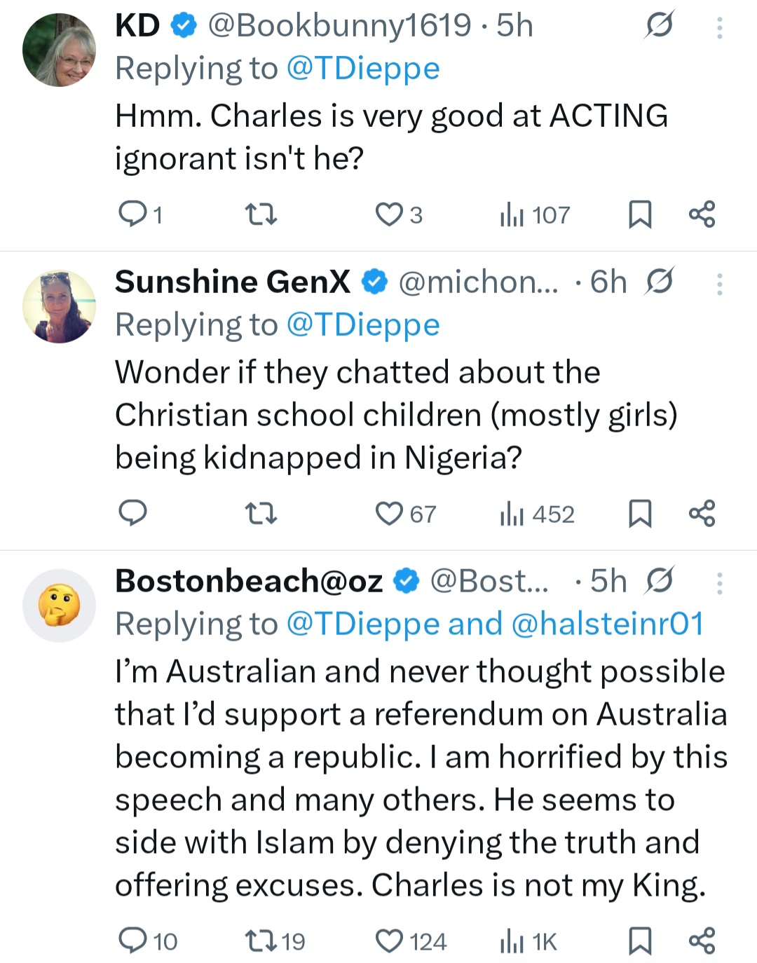 Brits call out King Charles for saying Nigerians are living in religious harmony amid "persecution of Christians"