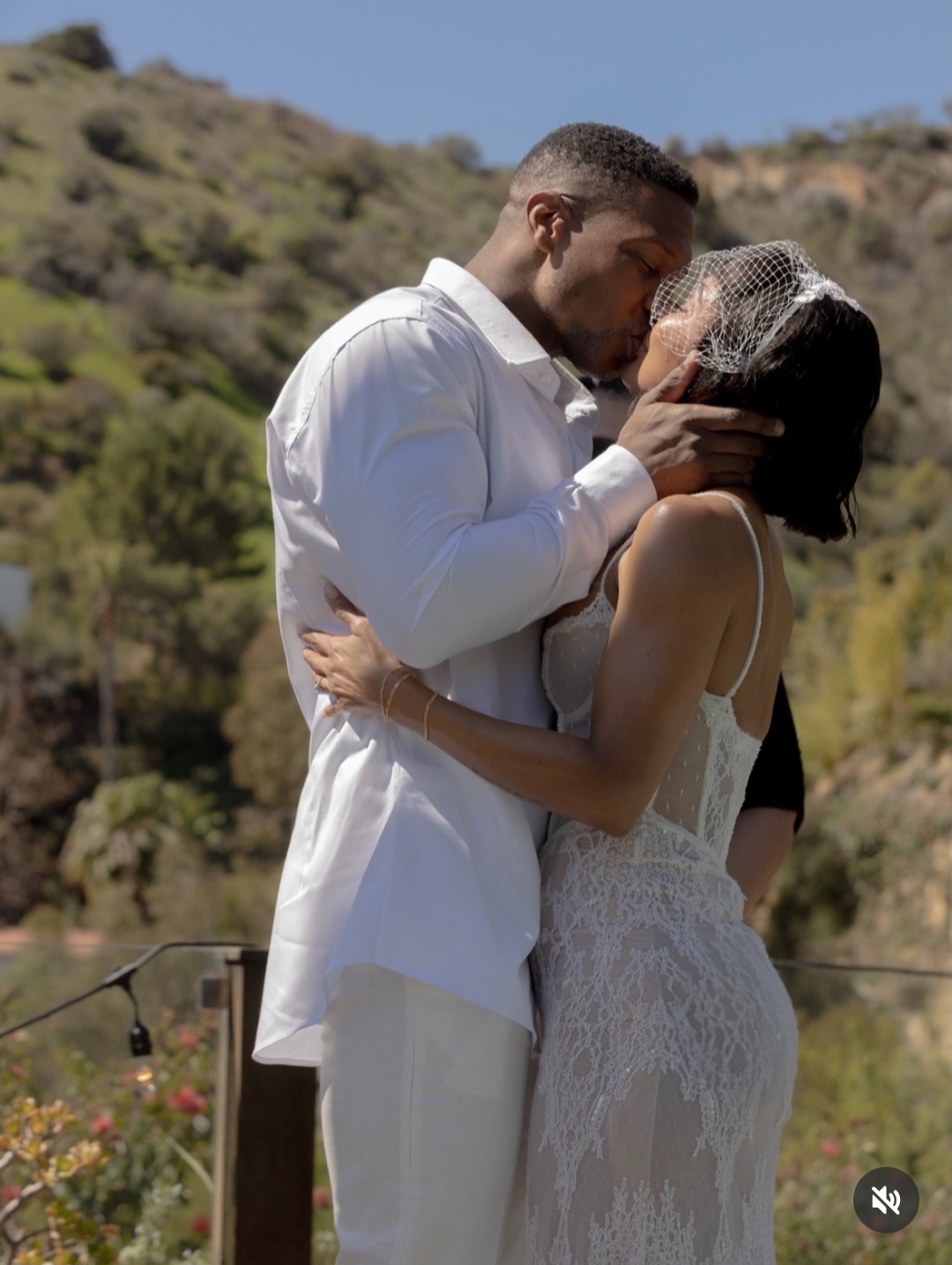 Meagan Good celebrates Jonathan Majors on their 1st wedding anniversary