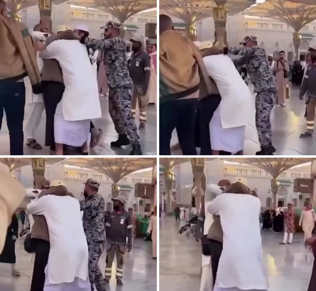 Pilgrim arrested while allegedly trying to k!ll his sick dad in Medinah so he could go to paradise (video)