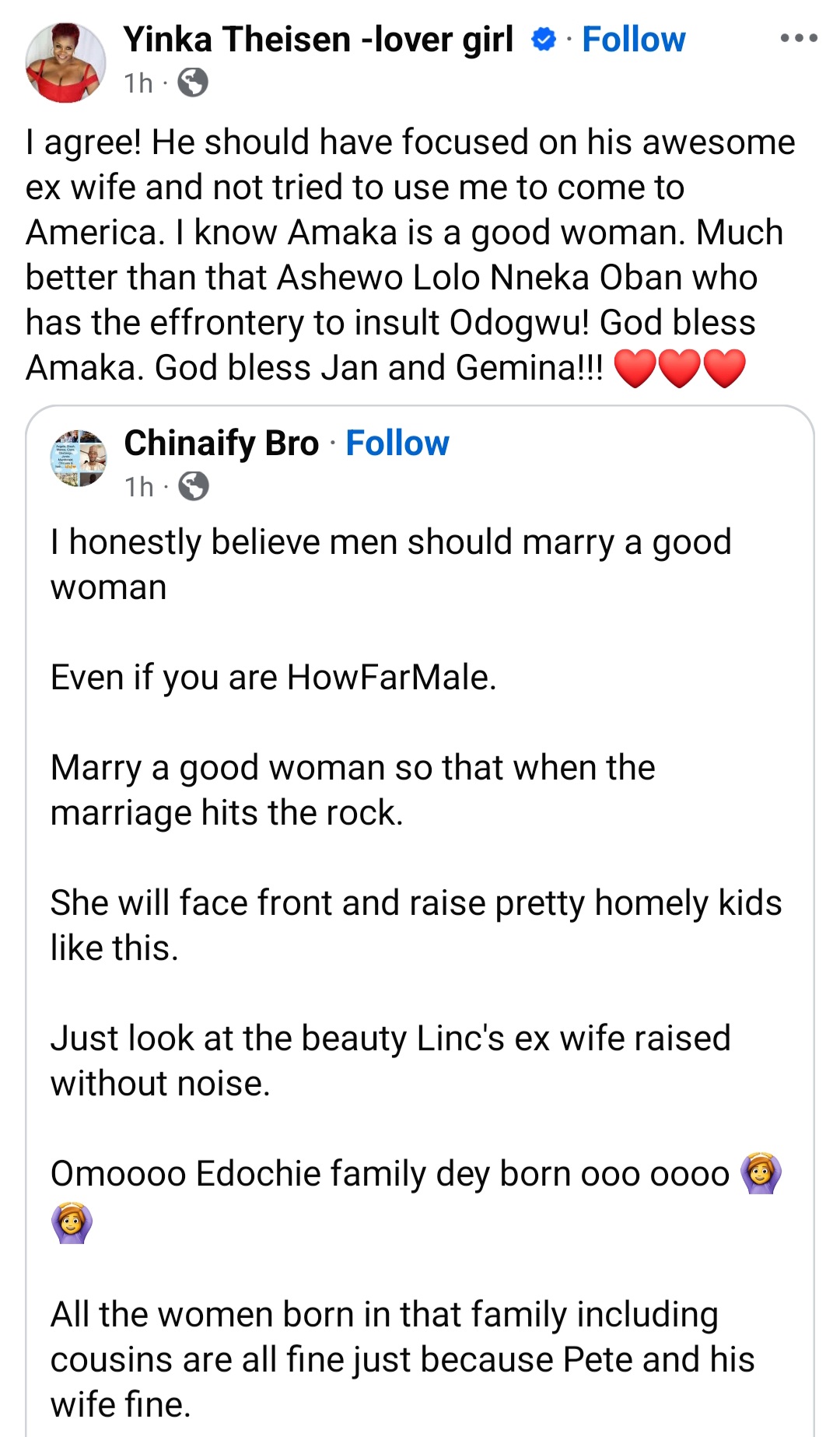 Yinka Theisen spirals out of control as she calls out ex-fiance Linc Edochie and the woman who allegedly has his attention