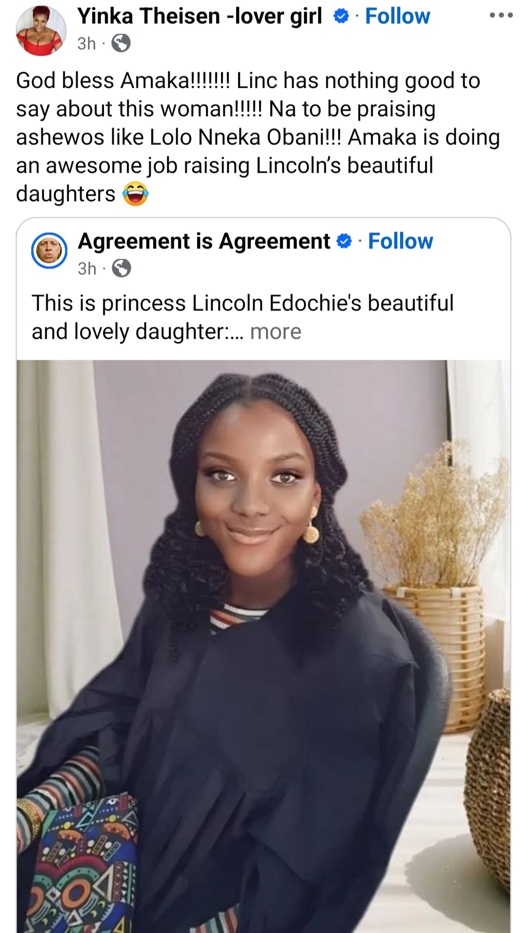 Yinka Theisen spirals out of control as she calls out ex-fiance Linc Edochie and the woman who allegedly has his attention