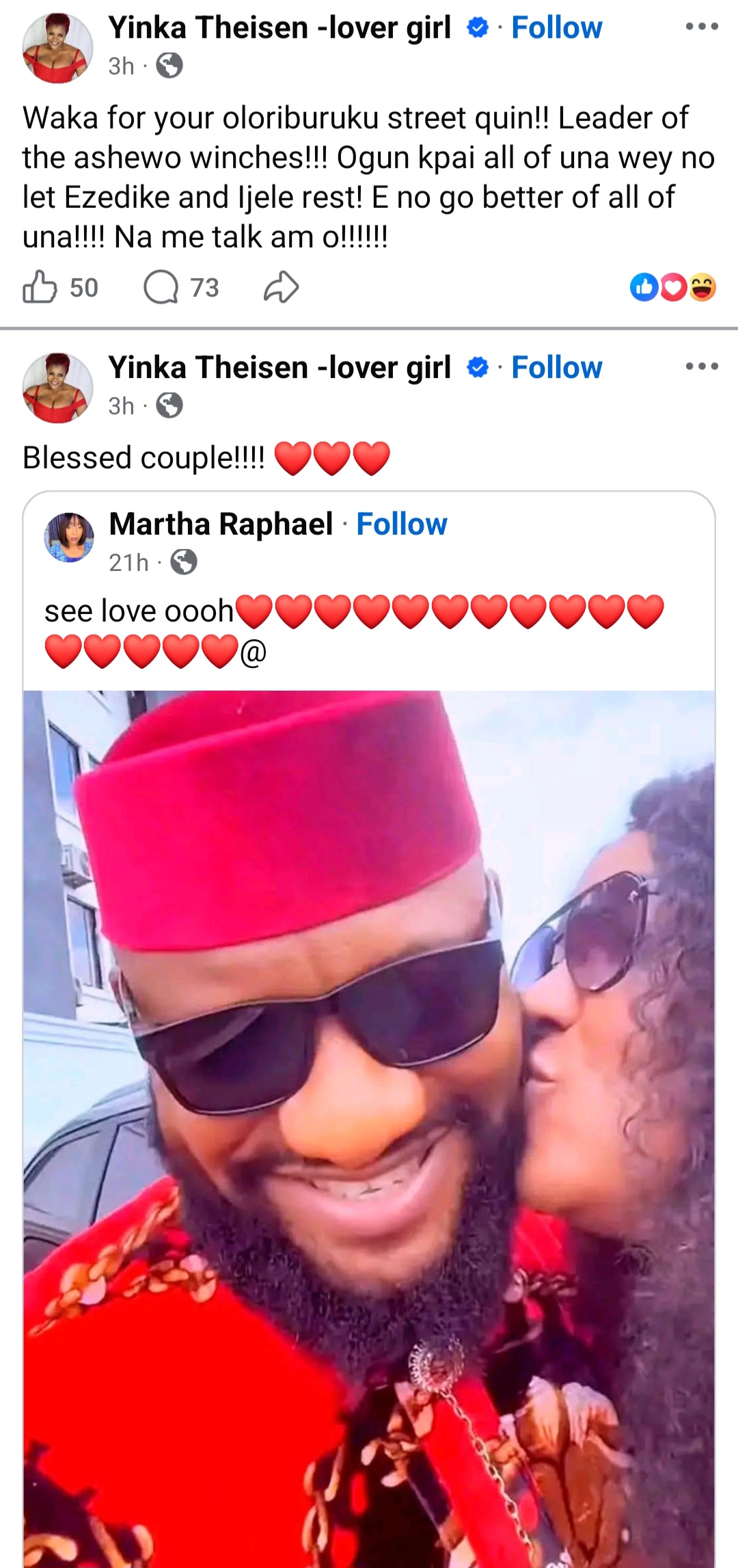 Yinka Theisen spirals out of control as she calls out ex-fiance Linc Edochie and the woman who allegedly has his attention