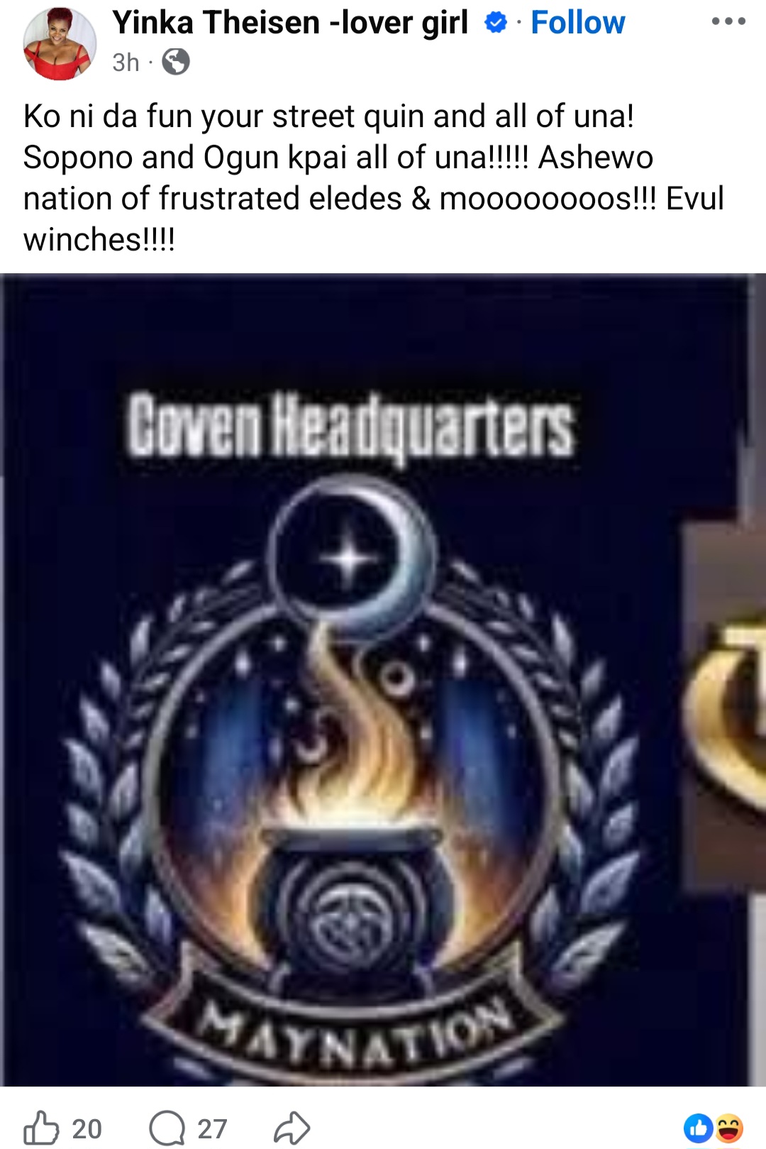 Yinka Theisen spirals out of control as she calls out ex-fiance Linc Edochie and the woman who allegedly has his attention