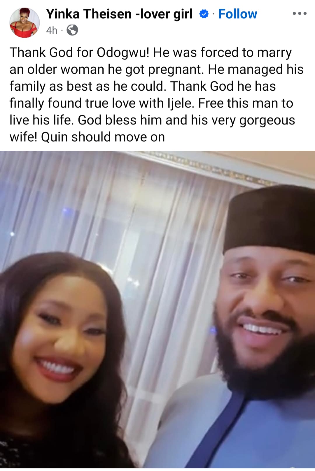 Yinka Theisen spirals out of control as she calls out ex-fiance Linc Edochie and the woman who allegedly has his attention