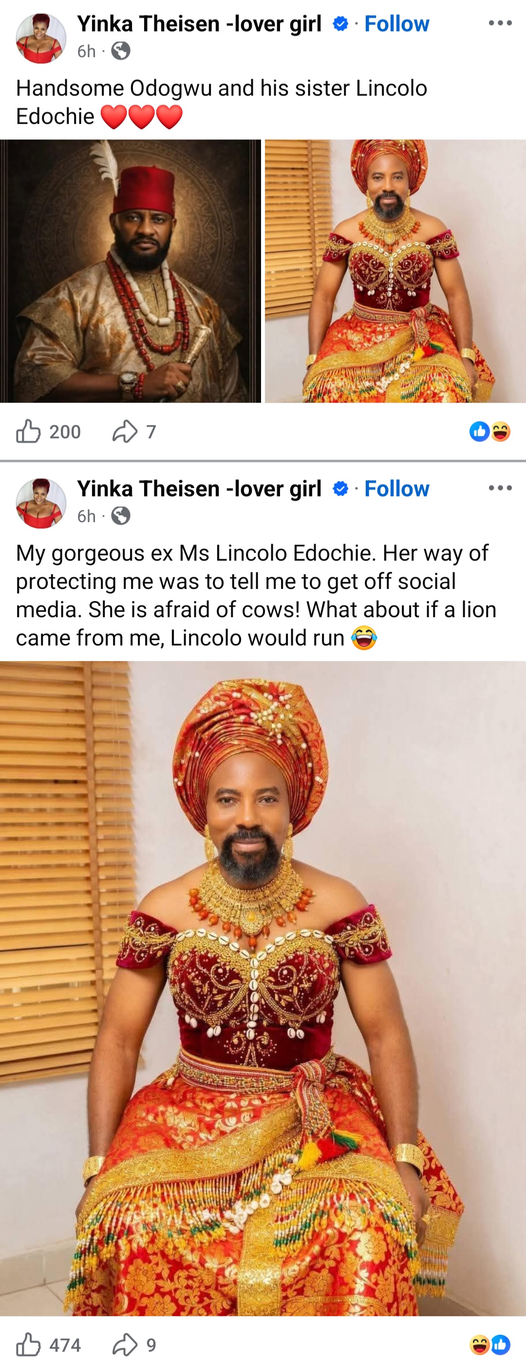 Yinka Theisen spirals out of control as she calls out ex-fiance Linc Edochie and the woman who allegedly has his attention