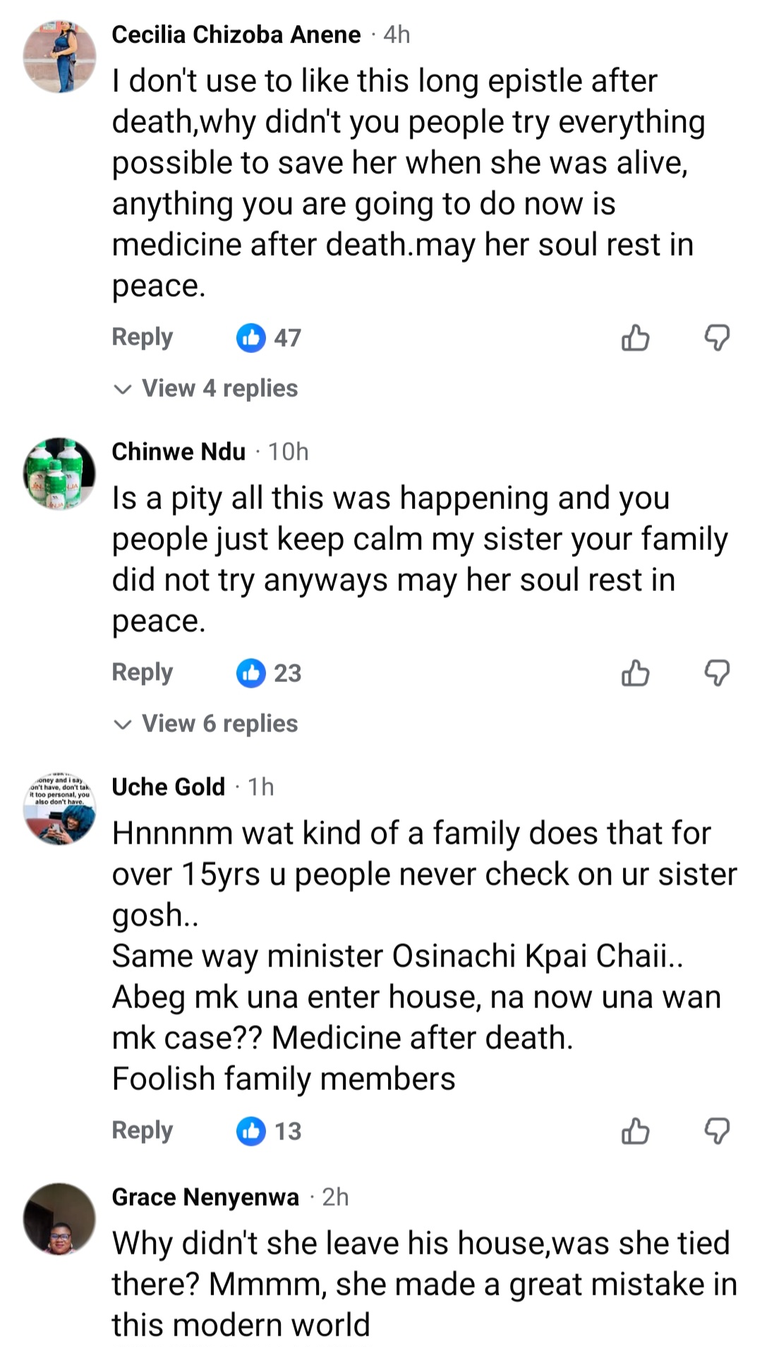 Woman rages as her married sister di�s after years of alleged domestic abuse and alienation