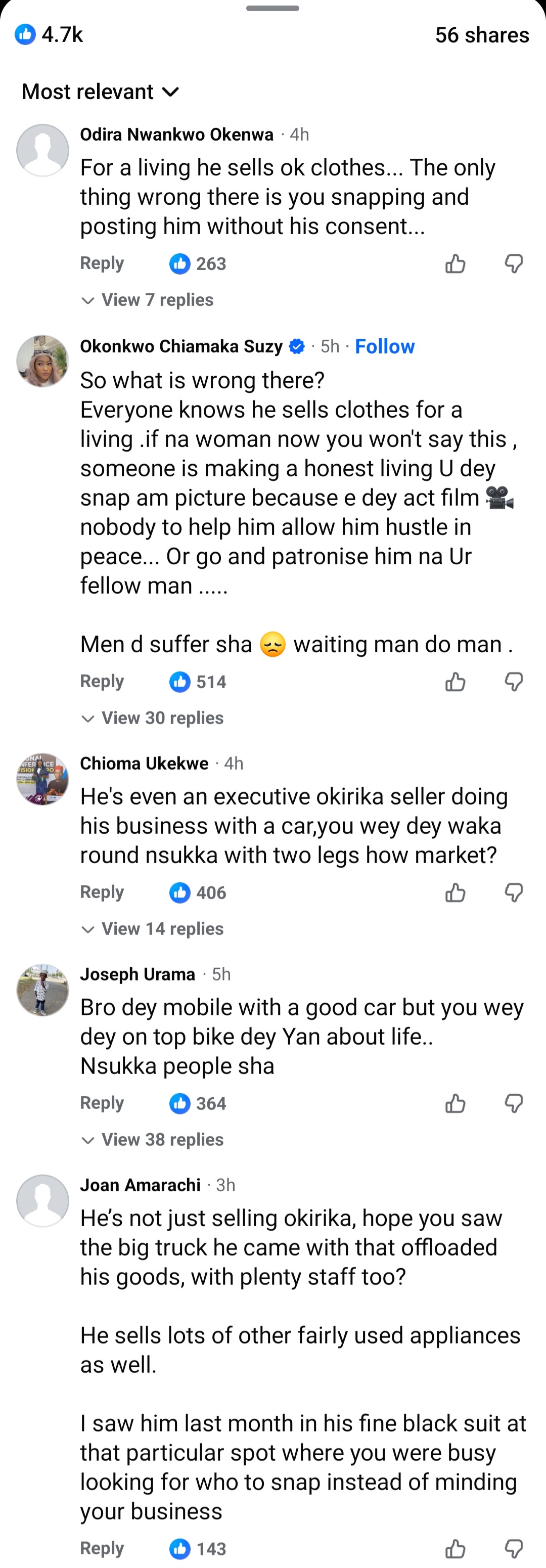 Outrage as man shares photo of former Nollywood actor Sylvester Madu selling clothes and eating on bushy road