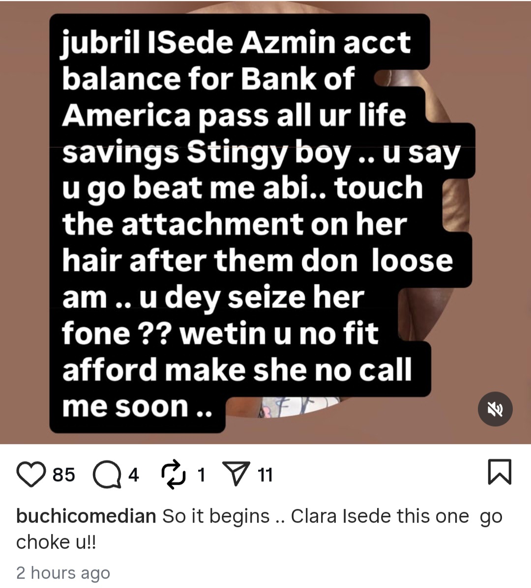 Comedian Buchi calls out his former brother-in-law for beating his daughter and seizing her iPad; alleges his ex-wife