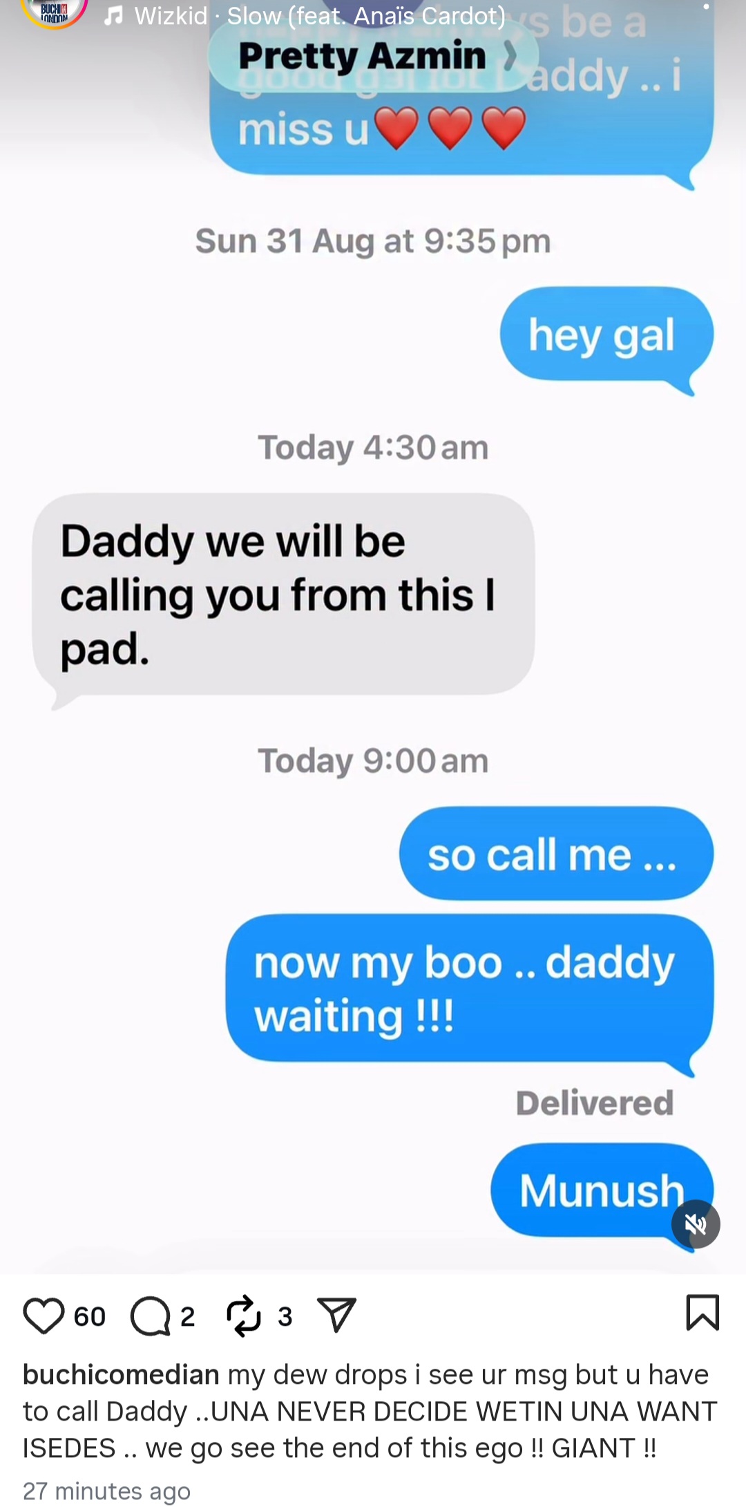 Comedian Buchi calls out his former brother-in-law for beating his daughter and seizing her iPad; alleges his ex-wife