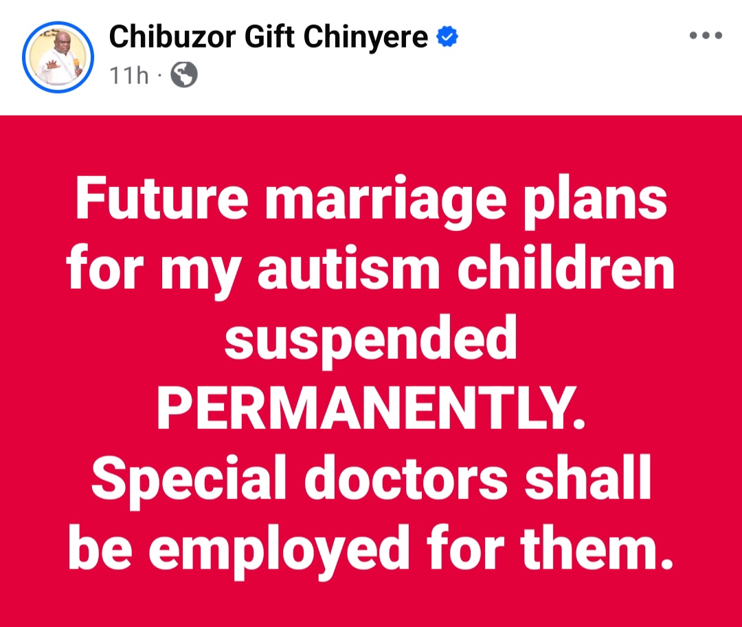OPM pastor permanently suspends wedding for all his autistic adopted children; reveals future plan for them