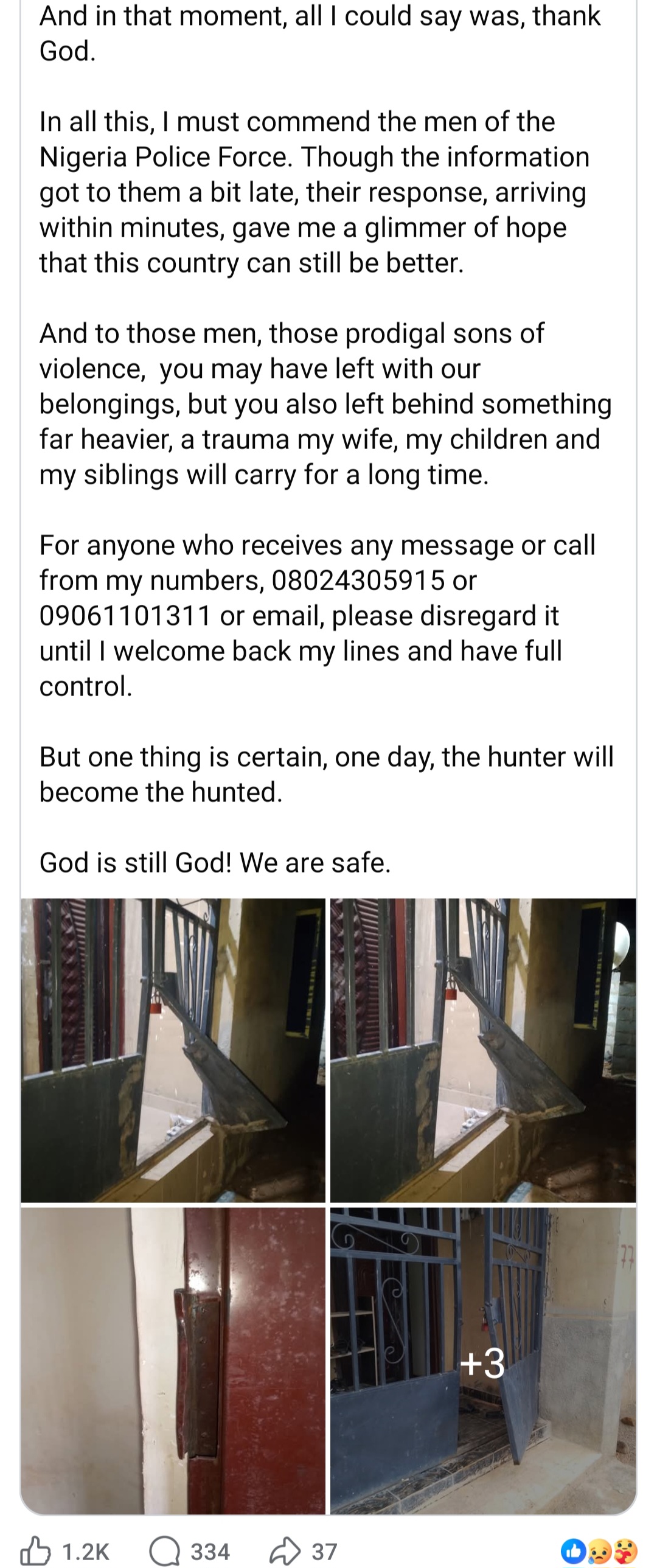 Journalist narrates traumatic experience his family endured when armed robbers invaded his home