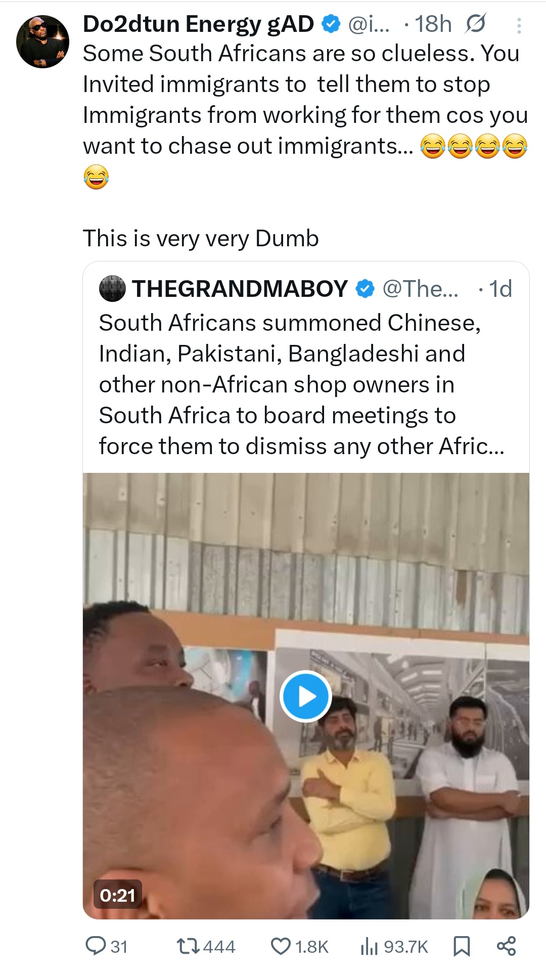 Reactions as South Africans invite immigrants of other races to tell them to stop employing black African immigrants in SA (video)