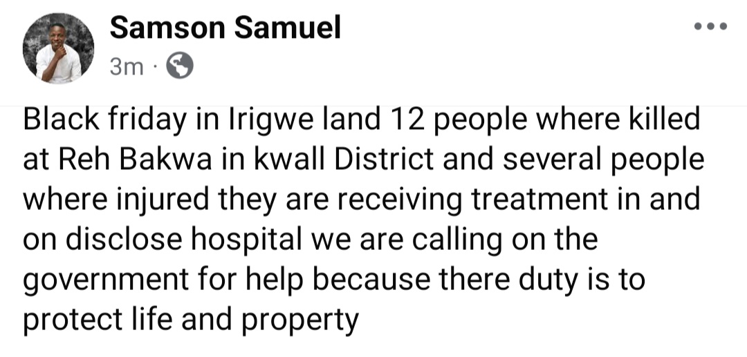 Pregnant women, others k!lled in fresh Plateau attack as residents call on God and government for help