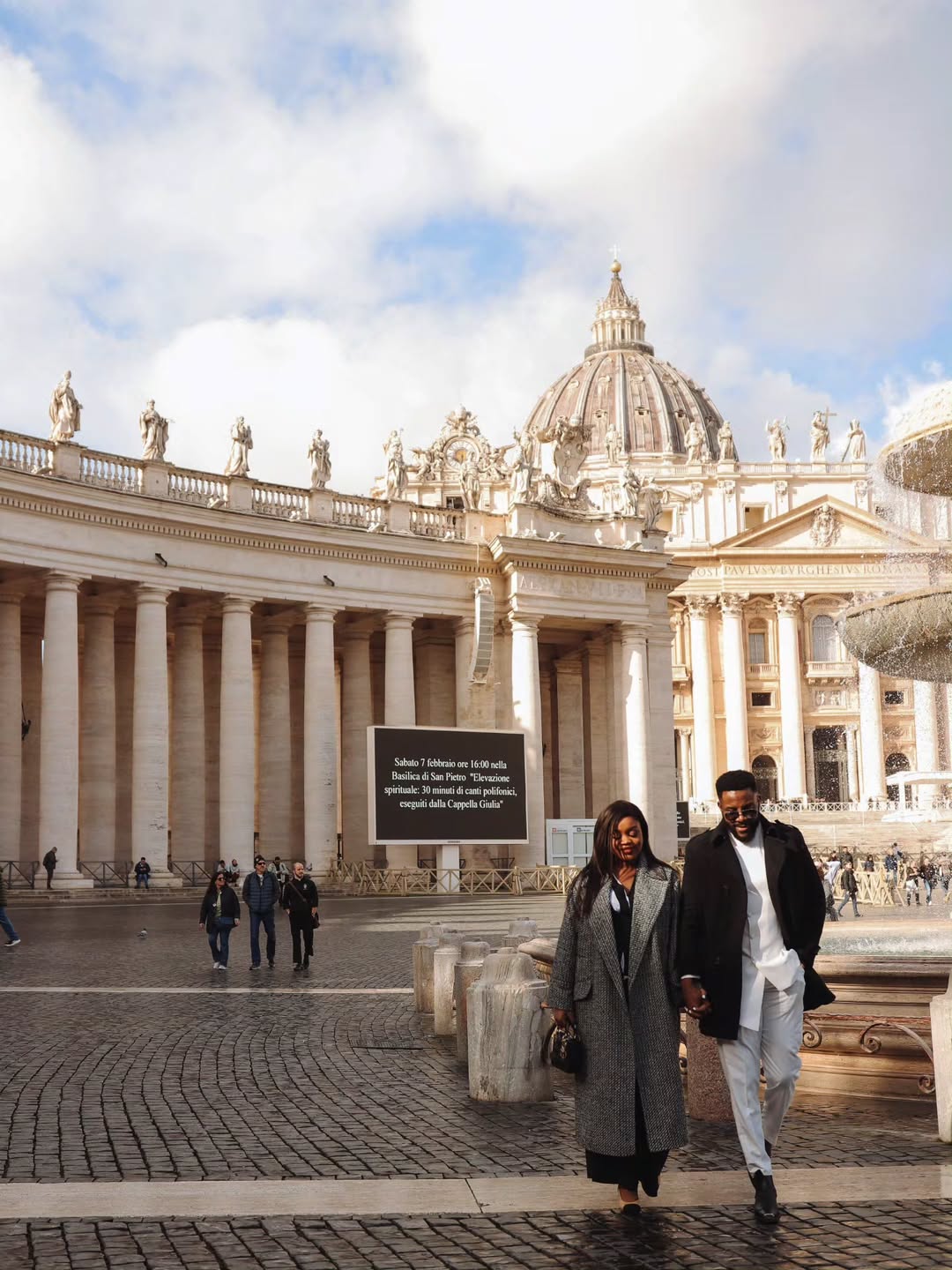 Ebuka Obi-Uchendu surprises wife Cynthia with reproposal in Rome on 10th wedding anniversary (photos/videos)