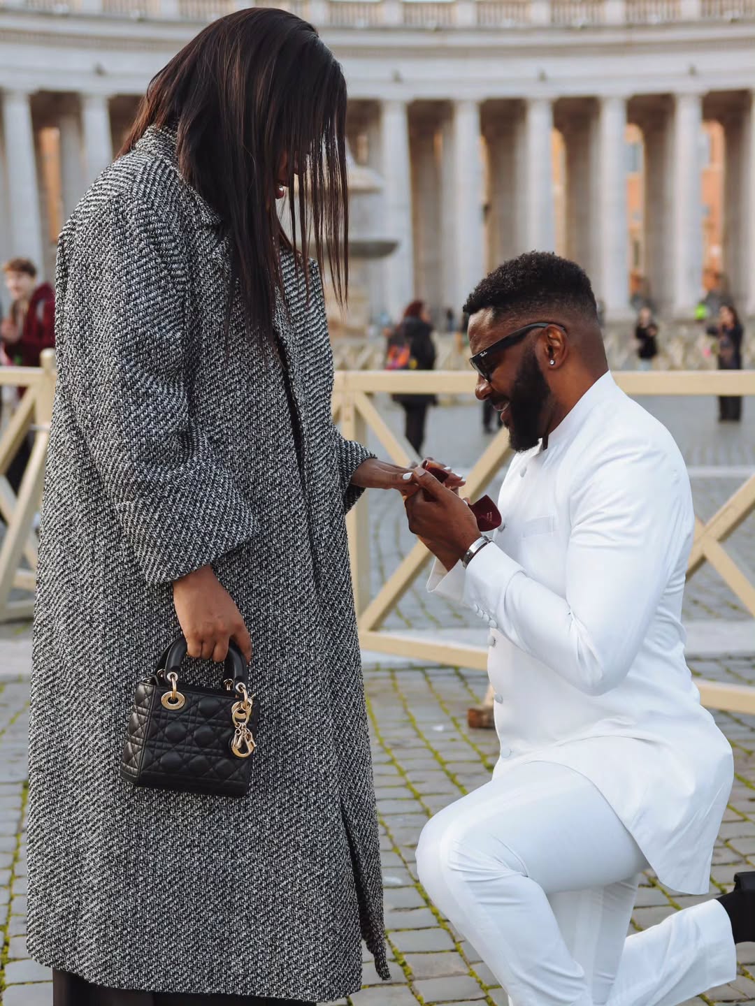Ebuka Obi-Uchendu surprises wife Cynthia with reproposal in Rome on 10th wedding anniversary (photos/videos)