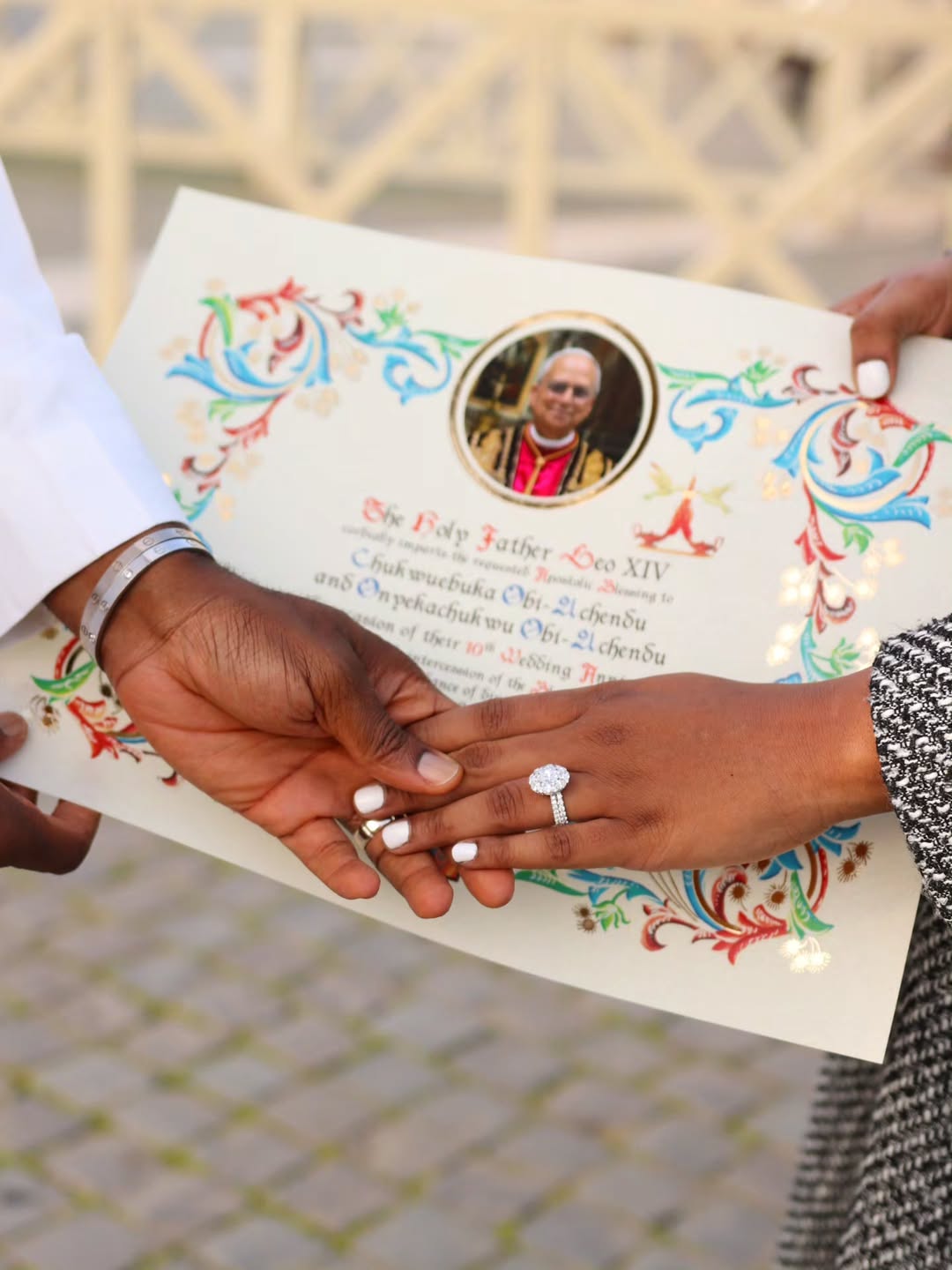 Ebuka Obi-Uchendu surprises wife Cynthia with reproposal in Rome on 10th wedding anniversary (photos/videos)