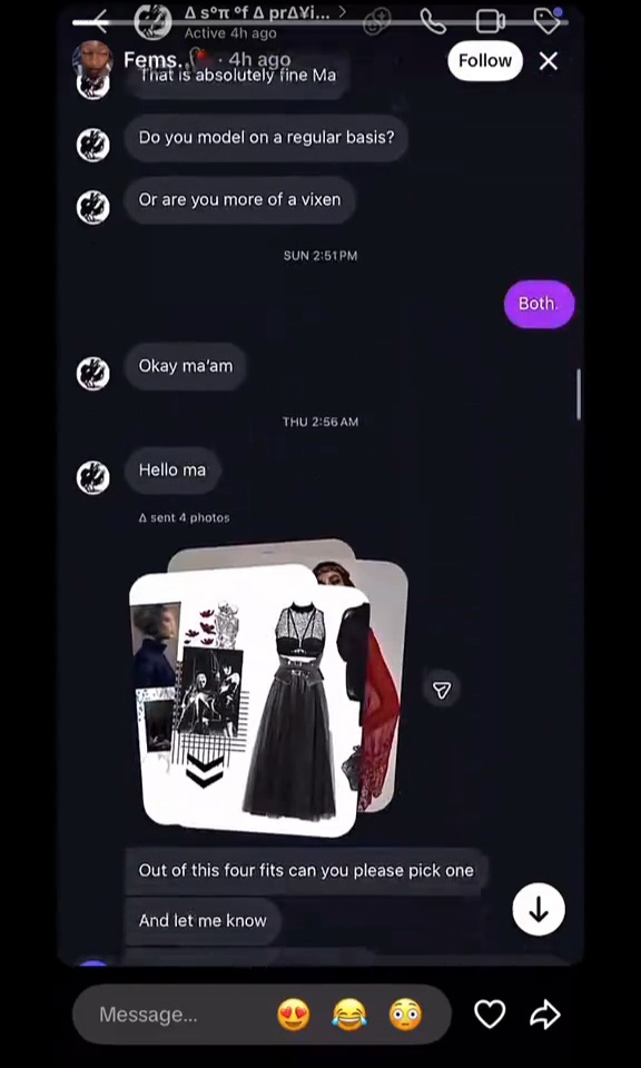 Chat between content creator and man who allegedly r@ped her after offering fake modelling job