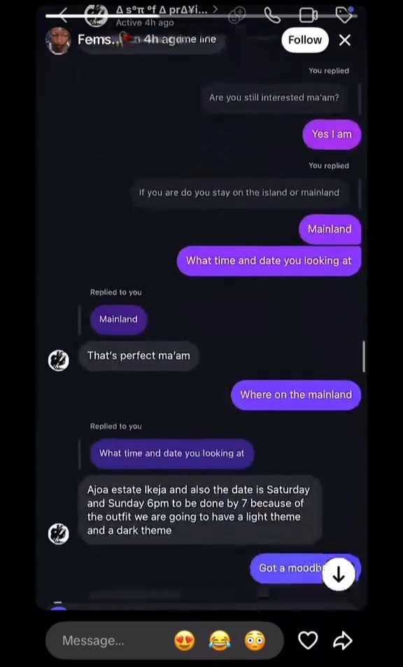 Chat between content creator and man who allegedly r@ped her after offering fake modelling job