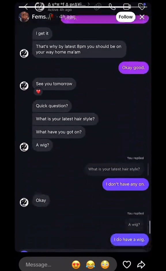 Chat between content creator and man who allegedly r@ped her after offering fake modelling job