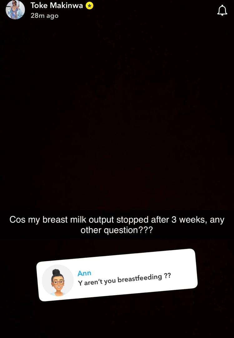 Between new mum, Toke Makinwa, and a ?breastfeeding police?