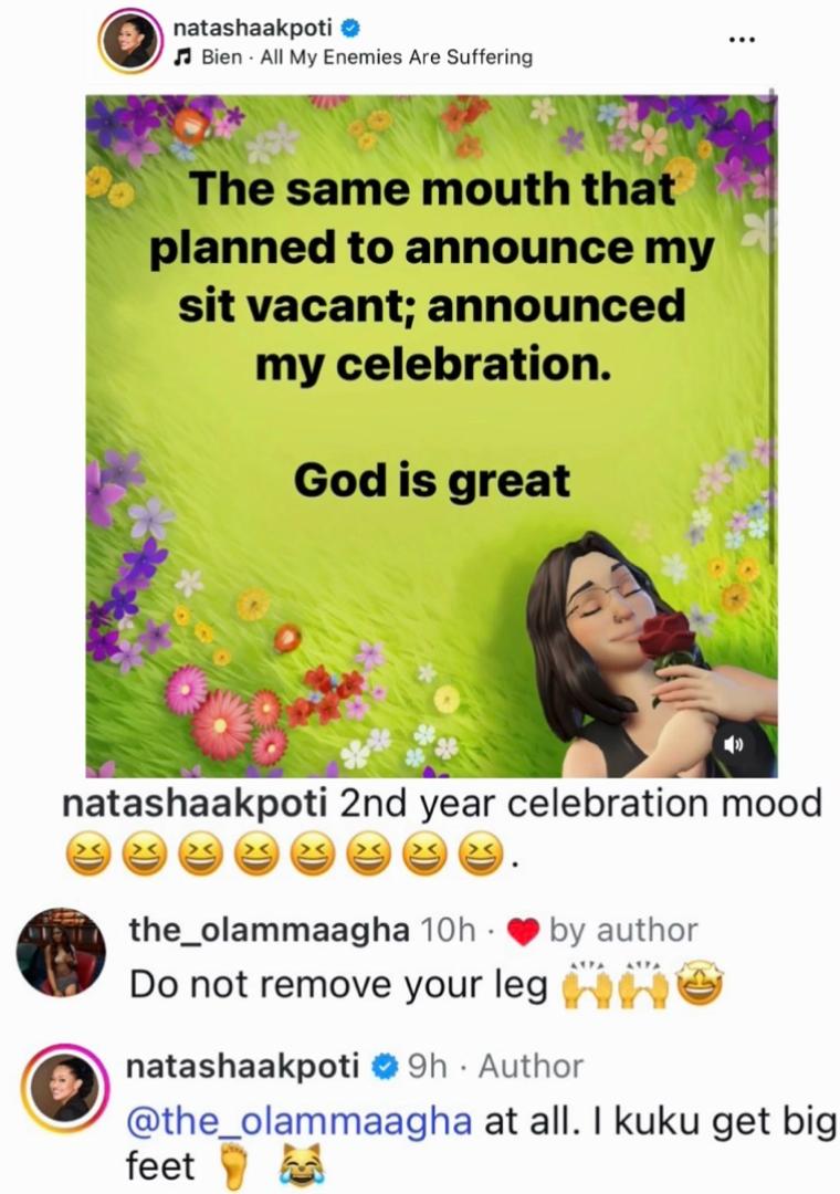 Natasha Akpoti taunts her enemies hours after Akpabio read her letter inviting him and other Senators to her 2nd year anniversary in office celebration