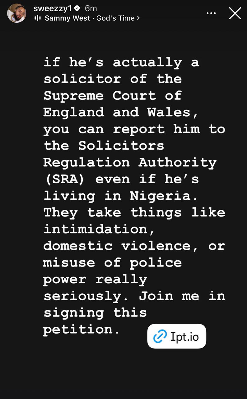 Ned has said if Regina does not come back home, Sammy will never be released - Regina Danielâs older brother Sweezy raises alarm over the whereabout of his younger brother, SammyWest