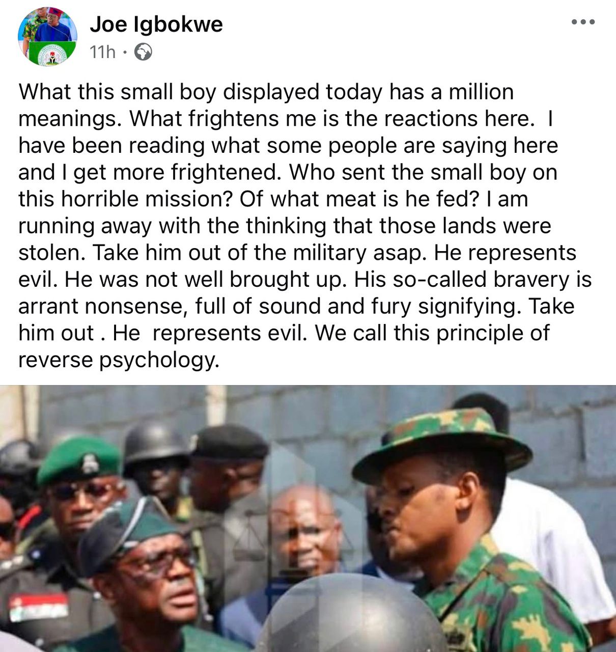He represents ev!l. He was not well brought up. Take him out - APC chieftain, Joe Igbokwe, slams Military officer who had an altercation with Wike
