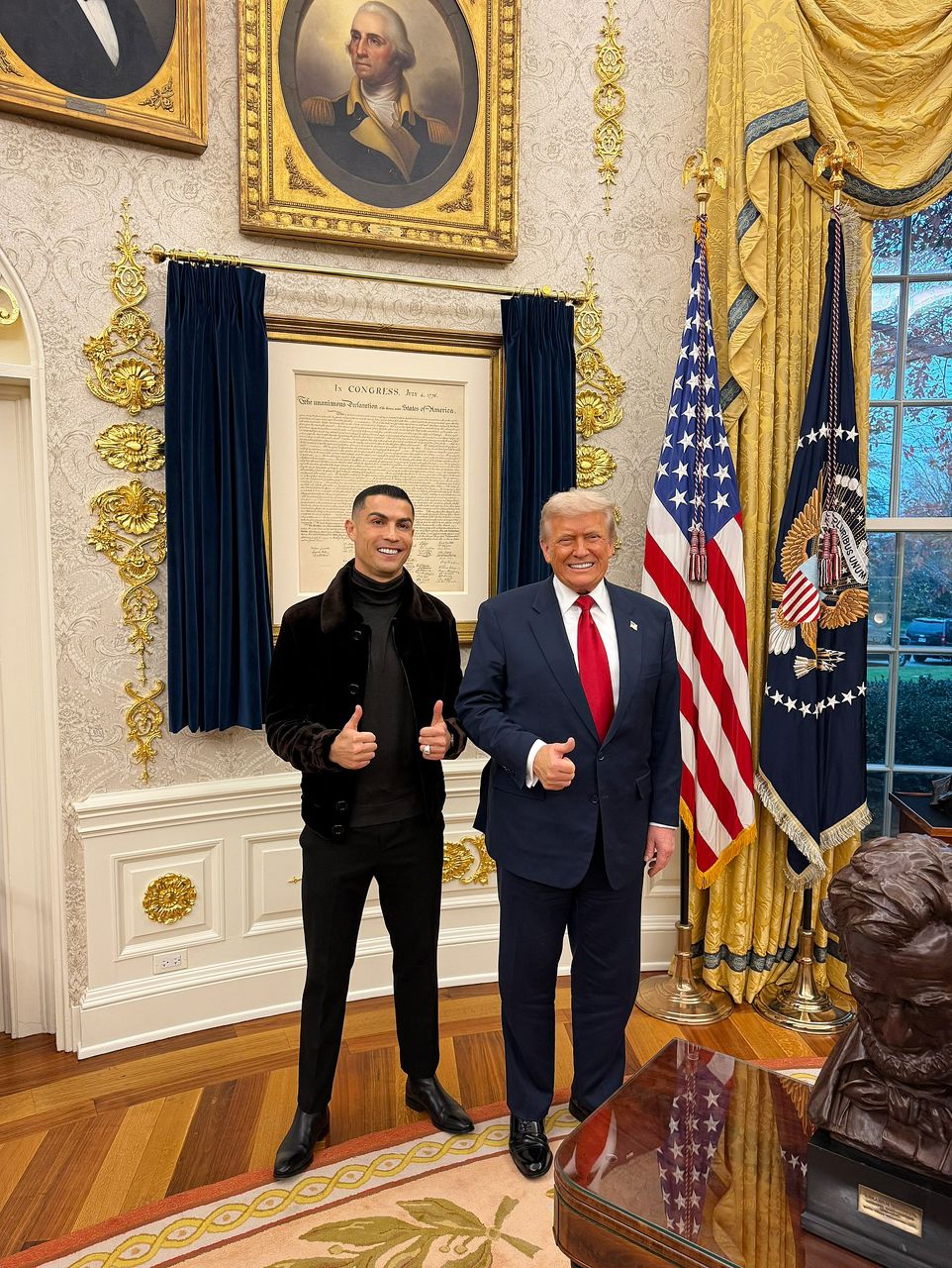 Cristiano Ronaldo thanks President Trump for inviting him and his future wife, Georgina Rodriguez to the White House (Photos)