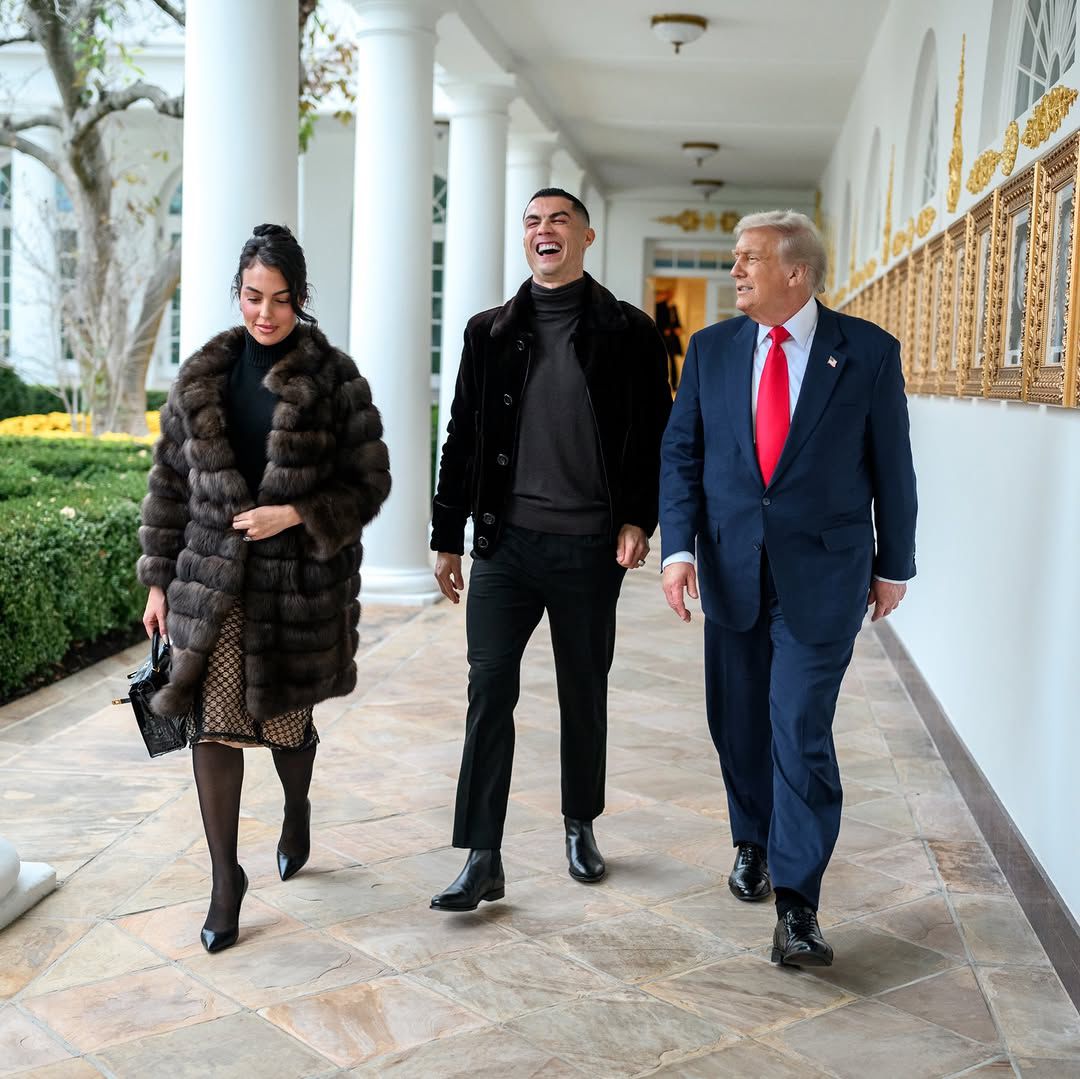 Cristiano Ronaldo thanks President Trump for inviting him and his future wife, Georgina Rodriguez to the White House (Photos)