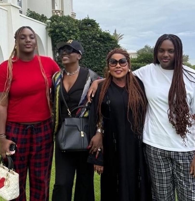 Annie Idibia shares lovely photos from her vacation with her daughters, Isabella and Olivia and her mum