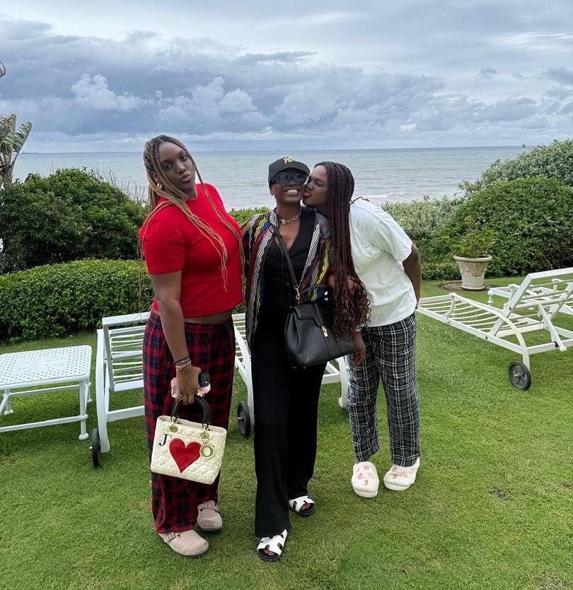 Annie Idibia shares lovely photos from her vacation with her daughters, Isabella and Olivia and her mum