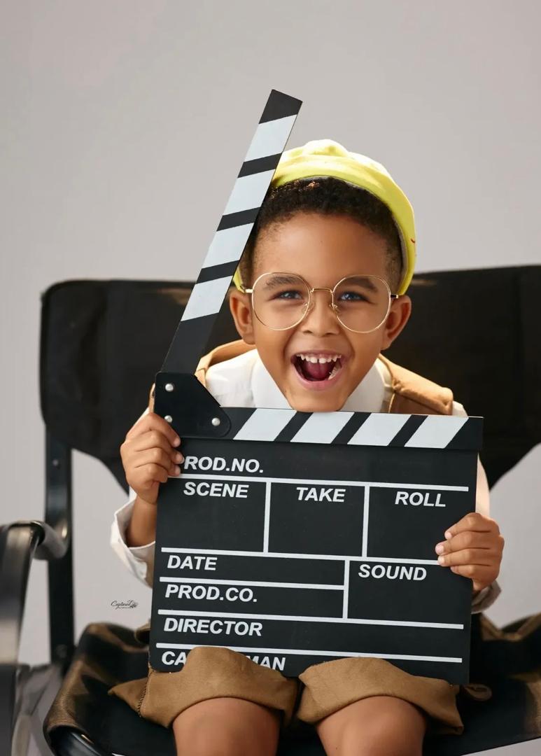 Entertainers, BankyW and Adesua, share adorable photos of their son, Hazaiah, as he turns 5