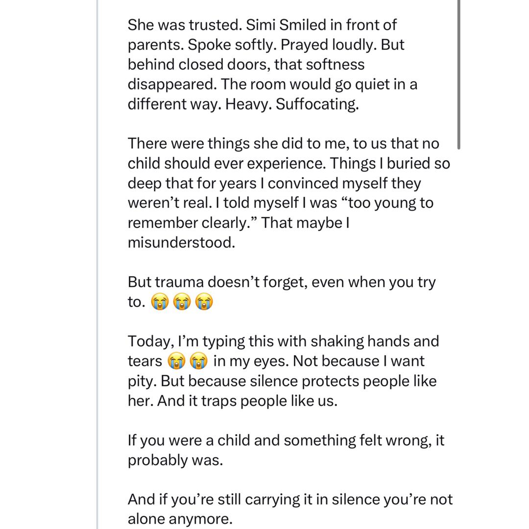 NAPTIP launches investigation into alleged cases of sexu@l ass@ult in daycare centers hours after a X user made wide claims about his time at singer Simi?s mother?s daycare