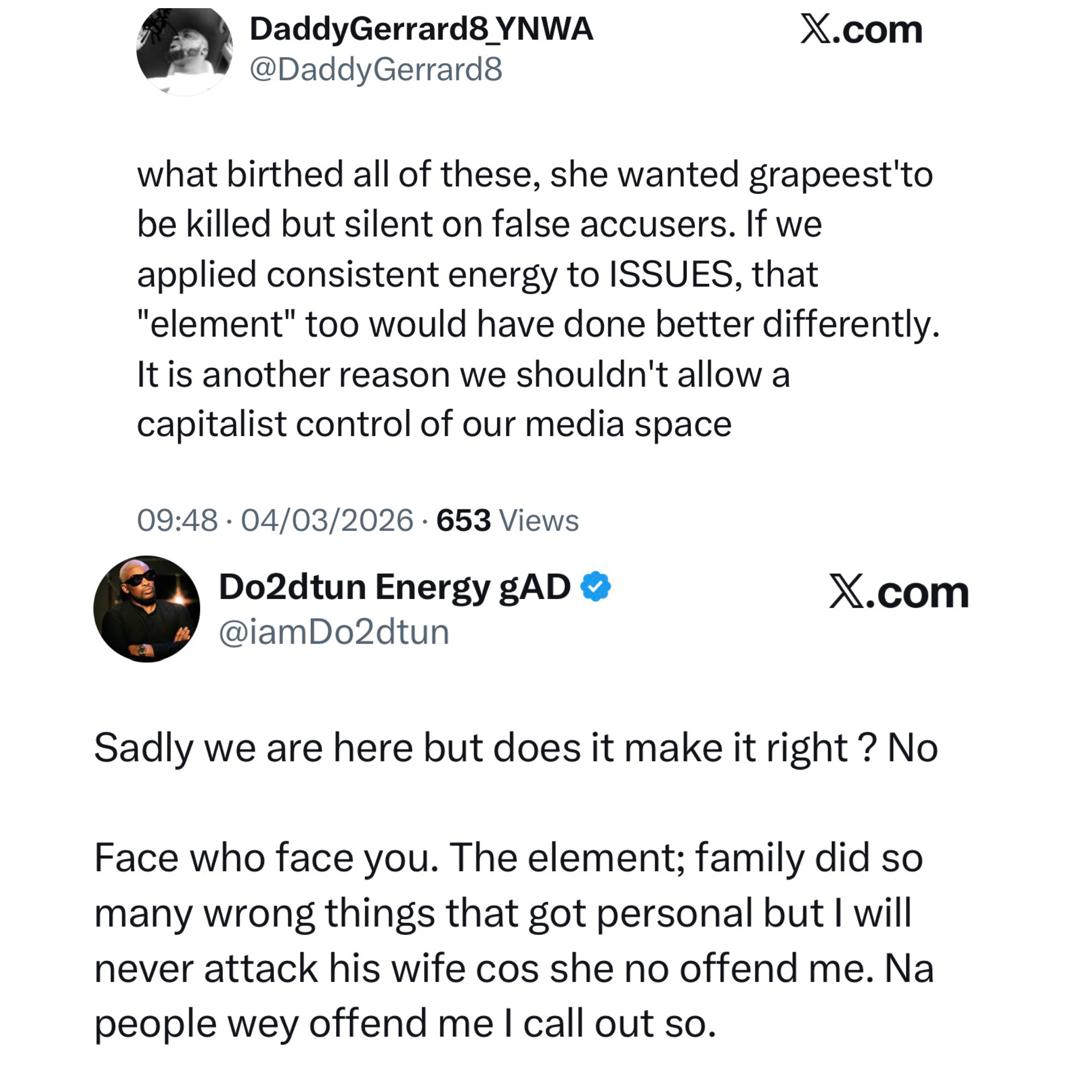 OAP Dotun tackles Nigerians consistently bashing singer, Adekunle, over controversial tweets shared by his wife, Simi, many years ago