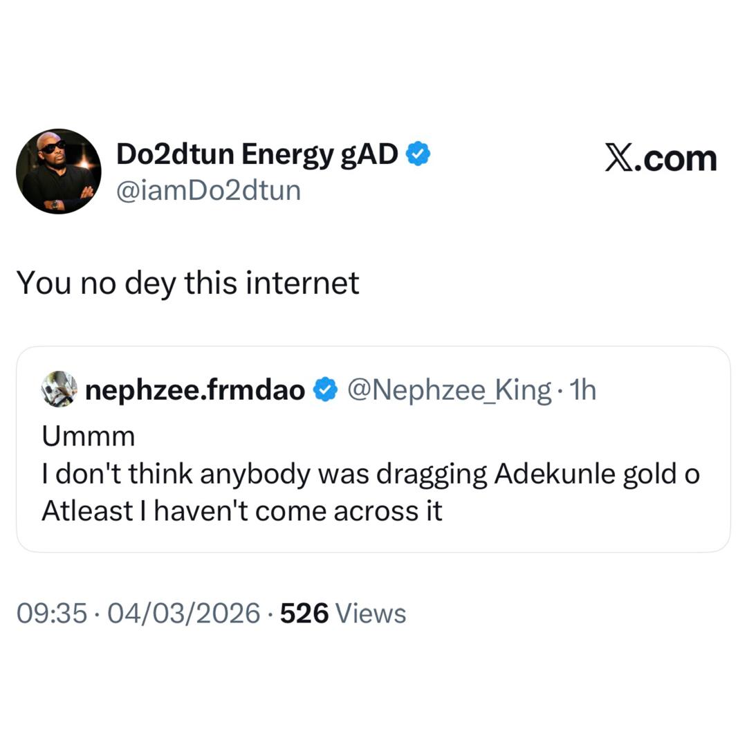 OAP Dotun tackles Nigerians consistently bashing singer, Adekunle, over controversial tweets shared by his wife, Simi, many years ago