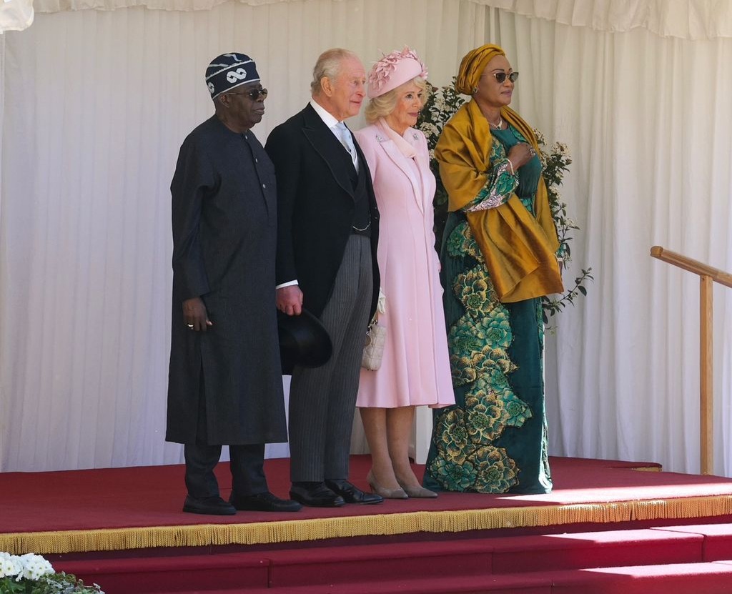 King Charles and Queen Camilla receive Tinubu at Windsor during Nigeriaâs state visit to the UK (Video)