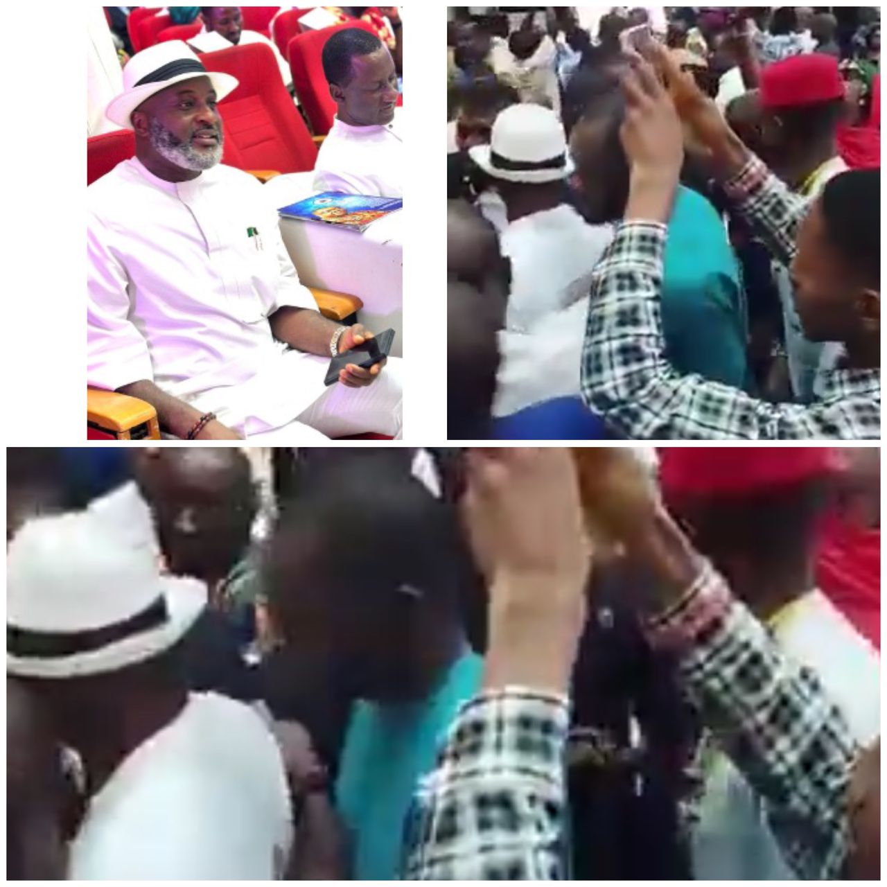 Moment House of Reps memberâs phone was stolen while attending a burial in Abia (video)