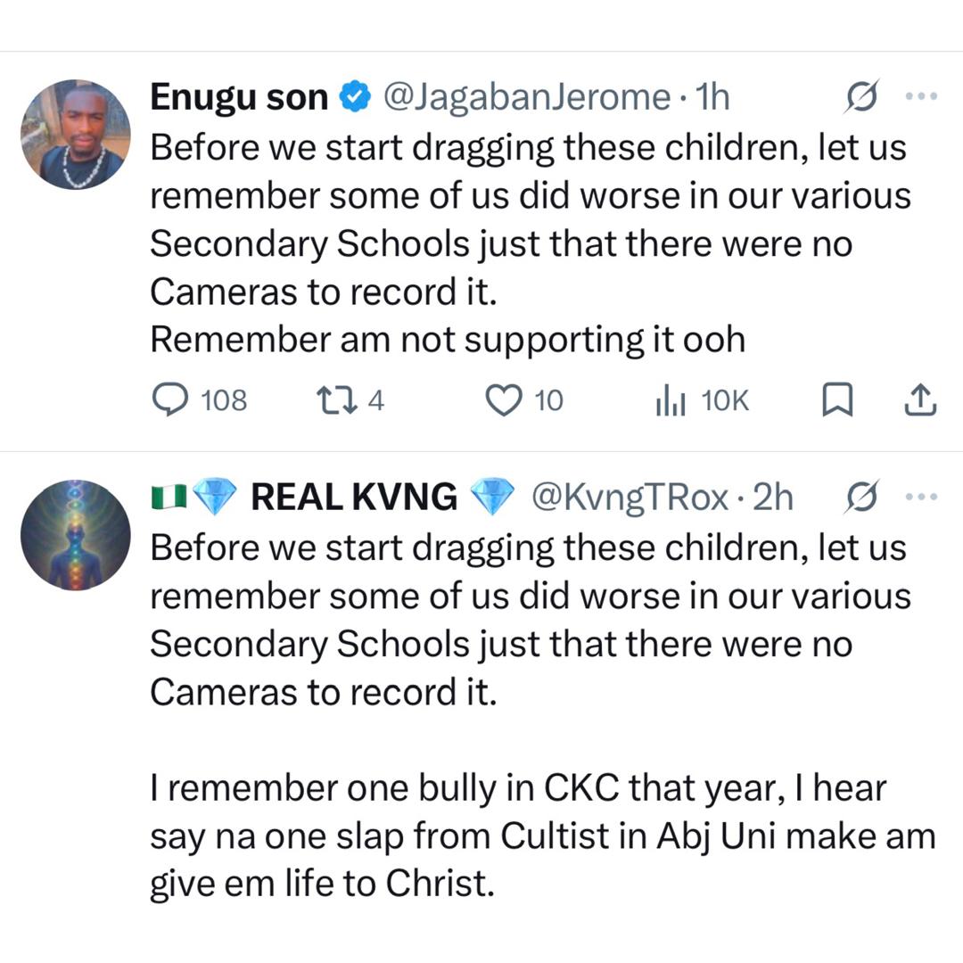 Outrage as video of secondary school students in Benue state str!ping their classmate surfaces online